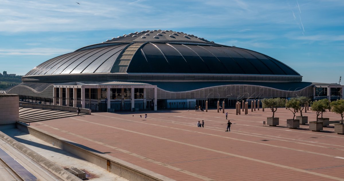 Palau Sant Jordi on Montjuic, near the Tour de France 2026 stage finish in Barcelona
